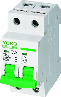 IP40 Indoor Mini Circuit Breaker 10KA SB6H 4P 3p 40a 10ka