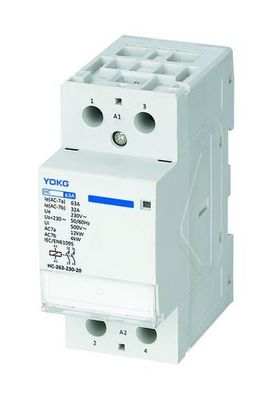 1NO 1NC Miniature Household AC Contactor 63amp 2 Phase IP20