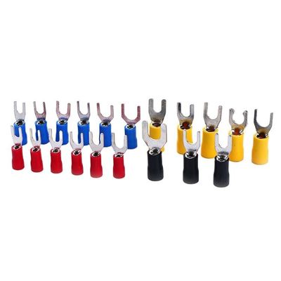 Plating Tin Insulated Spade Terminal Connector Alat Crimping 14-12 A.W.G