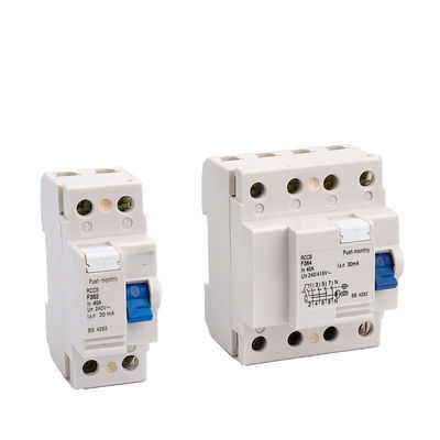 Pemutus Sirkuit Arus Residu Tipe Elektromagnetik 4 Tiang 63A 30ma RCCB