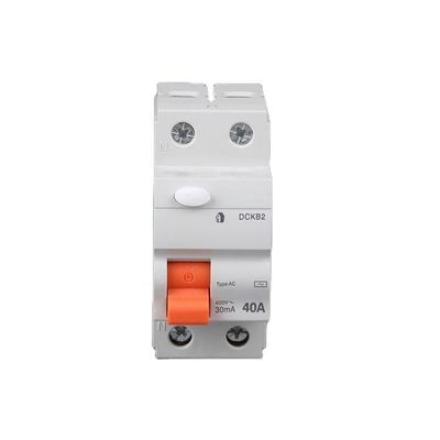 Pemutus Sirkuit Mini Arus Residu Tipe AC DCKB 30ma 16a 2p RCCB 4 Tiang