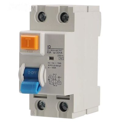 RCCB ELCB Residual Current Circuit Breaker ID 2P Tembaga Merah 4P 25A 40A 63A Elektronik