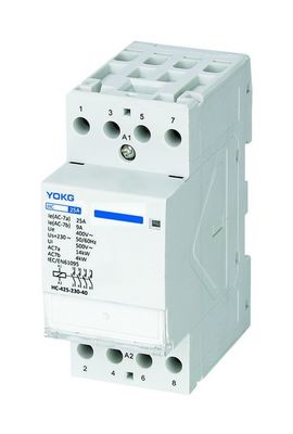 Kontaktor AC rumah tangga 24V dengan pemasangan sekrup dan impuls 4KV tahan tegangan