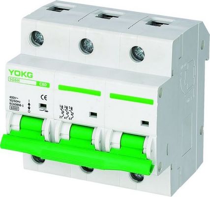 SG6H 125 Amp 4 Tiang MCB 3 Tiang Instalasi 63A 6KV 35mm Din Rail
