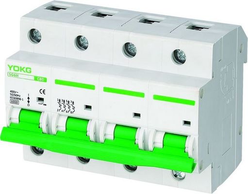 SG6H 125 Amp 4 Tiang MCB 3 Tiang Instalasi 63A 6KV 35mm Din Rail